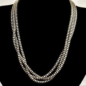 SILPADA 3-Strand Sterling Silver Popcorn Necklace NIB
